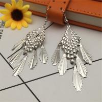 Zinc Alloy Drop Earrings plated for woman nickel lead & cadmium free Sold By Pair