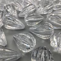 Transparent Acrylic Beads, Teardrop, injection moulding, DIY & faceted, more colors for choice, 23.57x39.10mm, Approx 50PCs/Bag, Sold By Bag