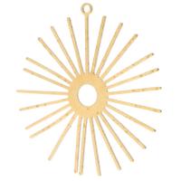 Brass Jewelry Pendants, Sun, Unisex & hollow, original color, nickel, lead & cadmium free, 30x32x1mm, Hole:Approx 1mm, Approx 1000PCs/Bag, Sold By Bag