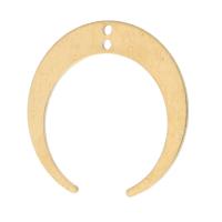 Brass Jewelry Pendants, Moon, Unisex & double-hole, original color, nickel, lead & cadmium free, 28.50x27.50x1mm, Hole:Approx 1mm, Approx 1000PCs/Bag, Sold By Bag