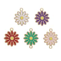 Stainless Steel Flower Pendant 304 Stainless Steel Daisy DIY & enamel 16.50mm Sold By PC