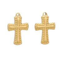 Stainless Steel Cross Pendants, 304 Stainless Steel, plated, DIY, more colors for choice, 13x19mm, 5PCs/Bag, Sold By Bag