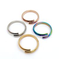 Stainless Steel Finger Ring, 304 Stainless Steel, plated, fashion jewelry & Unisex, more colors for choice, 17x3mm, Sold By PC