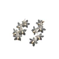 Resin Earring, Tibetan Style, with Resin, Flower, gold color plated, fashion jewelry & for woman, nickel, lead & cadmium free, 72mm, Sold By Pair
