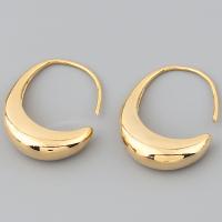 Messing oorhangers, echt goud verguld, mode sieraden & voor vrouw, meer kleuren voor de keuze, 23x18mm, 10paren/Lot, Verkocht door Lot