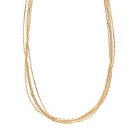 Mode-Multi-Layer-Halskette, Titanstahl, mit Verlängerungskettchen von 1.97inch, mehrschichtig & unisex, keine, Länge ca. 15.7 ZollInch, verkauft von PC