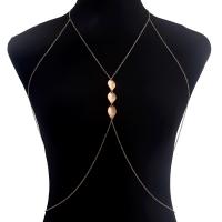 Zinc Alloy borst Chain, gold plated, voor vrouw, 48cm,45cm, 10pC's/Lot, Verkocht door Lot