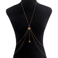 Tibetan Style Chest Chain, gold color plated, multilayer & for woman, 71cm,112cm,93cm, 10PCs/Lot, Sold By Lot