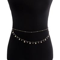 Zinc Alloy Waist Chain gold color plated multilayer & micro pave cubic zirconia & for woman 83cm 43cm Sold By Lot