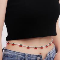 Zinklegierung Taillenkette, mit Kunststoff Perlen, goldfarben plattiert, für Frau, 820mm, Länge:ca. 31.95 ZollInch, 10PCs/Menge, verkauft von Menge