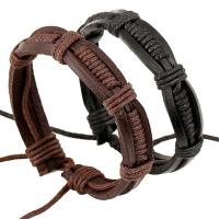 Cowhide Bracelet, Full Grain Cowhide Leather, handmade, Adjustable & fashion jewelry & Unisex, more colors for choice, Length:Approx 6.69 Inch, Sold By PC