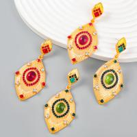 Resin Earring, Tibetan Style, with Resin & Acrylic, gold color plated, fashion jewelry & for woman, more colors for choice, 65x32mm, Sold By Pair