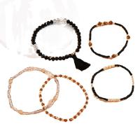 Bracelet châle , Seedbead, fait à la main, 5 pièces & bijoux de mode & multicouche & unisexe, 6cmu30016.5cmu30016cmu30015.5cmu30015.5cm, Vendu par fixé