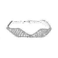 Rhinestone narukvice, Vještački dijamant, s Mesing, srebrne boje pozlaćen, za žene, 12mm, Dužina Približno 17.5 cm, Prodano By PC