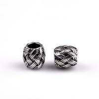 Zinc Alloy European Beads barrel silver color plated DIY nickel lead & cadmium free Approx Sold By Bag