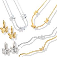 Edelstahl Schmuck Halskette, 304 Edelstahl, Schmetterling, verschiedene Stile für Wahl & für Frau, keine, verkauft von PC