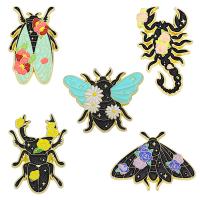 Enamel Brooch Zinc Alloy Animal gold color plated Unisex mixed colors nickel lead & cadmium free Sold By PC