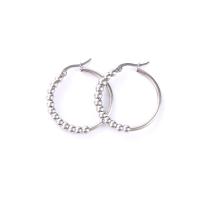 Stainless Steel Hoop Earring, 304 Stainless Steel, fashion jewelry & for woman, original color, 14x34mm, Sold By Pair