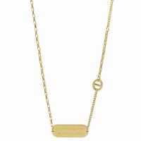 Titanstahl Halskette, Modeschmuck & für Frau, goldfarben, Länge:51 cm, verkauft von PC