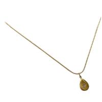 Titanstahl Halskette, mit Verlängerungskettchen von 5cm, Unterschiedliche Form zur Auswahl & Modeschmuck & für Frau, goldfarben, Länge:40 cm, verkauft von PC