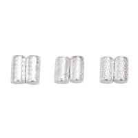 925 Sterling Silver Spacer Bead, Column, polished, different styles for choice, original color, 8x15mm, Hole:Approx 1.5mm, Sold By PC