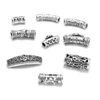 925 Sterling Silver Curved Tube Beads, polished, different styles for choice, original color, 11x6mm, Sold By PC