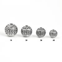 Argent sterling 925 perle d'entretoise, Rond, poli, normes différentes pour le choix, couleur originale, Vendu par PC