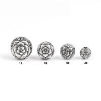 Argent sterling 925 perle d'entretoise, Rond, poli, normes différentes pour le choix, couleur originale, Vendu par PC