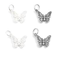 925 Sterling Silver Pendant, Butterfly, polished, hollow, more colors for choice, 16x13mm, Hole:Approx 6mm, Sold By PC