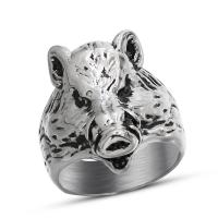 Пальцевидное Кольцо Титановой Стали, титан, полированный, разный размер для выбора & Мужский, оригинальный цвет, 15x31mm, продается PC