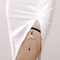 Zinc Alloy Leg Chain with Cloth plated multilayer & for woman 42cm 56cm Sold By Lot