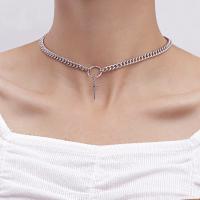 Tibetan Style Jewelry Necklace, platinum color plated, for woman, Length:Approx 14.43 Inch, 10PCs/Lot, Sold By Lot