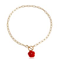 Zinklegierung Schmuck Halskette, mit Kunststoff, goldfarben plattiert, für Frau, Länge:ca. 16.38 ZollInch, 10PCs/Menge, verkauft von Menge