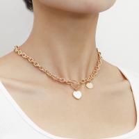 Zinc Alloy Jewelry Necklace with White Shell plated & for woman Sold By Lot