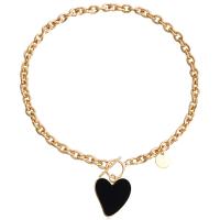 Zinc Alloy Jewelry Necklace gold color plated for woman & enamel 40cm 51cm Length Approx 16.77 Inch Sold By Lot