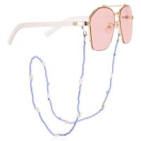 Acrílico Cadena de gafas, con aleación de zinc, para mujer, azul, 780mm, 10PCs/Grupo, Vendido por Grupo