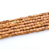 Gemstone Jewelry Beads Silicified Yellow Wood Square polished DIY earth yellow Length Approx 15.35 Inch Sold By Lot