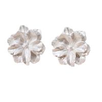 Resin Stud Earring Flower fashion jewelry & for woman 25mm Sold By Pair