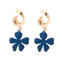 Zinc Alloy Drop Earrings stoving varnish fashion jewelry & for woman blue nickel lead & cadmium free Sold By Pair