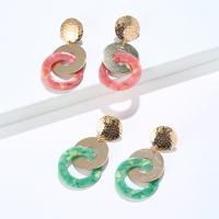 Earring Jewelry Zinc Alloy with Acetate fashion jewelry & for woman nickel lead & cadmium free Sold By Pair