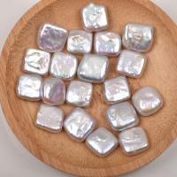 Natural Freshwater Pearl Loose Beads,  Square, DIY, white, 10-11mm, Sold By PC