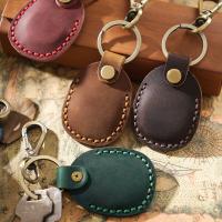 Full Grain Cowhide Leather Key Clasp, with Iron, Unisex, more colors for choice, 125mm,55x45mm, Sold By PC