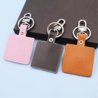 PU Leather Key Clasp, with Iron, Unisex, more colors for choice, 50x50mm, Sold By PC