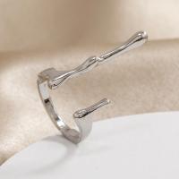 Tibetan Style Cuff Finger Ring, platinum color plated, fashion jewelry & for woman, nickel, lead & cadmium free, Sold By PC