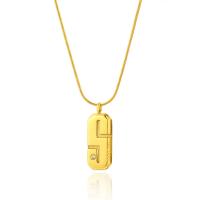 Edelstahl Schmuck Halskette, 304 Edelstahl, Modeschmuck & für Frau & mit Strass, goldfarben, 20x9mm, Länge:40 cm, verkauft von PC