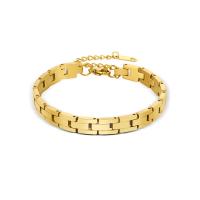 Bijoux bracelet en acier inoxydable, Acier inoxydable 304, bijoux de mode & pour femme, doré, Longueur:16 cm, Vendu par PC
