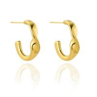 Stainless Steel Stud Earrings, 304 Stainless Steel, Vacuum Ion Plating, fashion jewelry & for woman, golden, 21x15mm, Sold By Pair