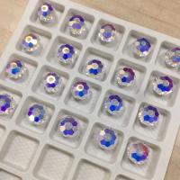 Abalorios de Cristal Esféricos, con Caja de plástico, Bricolaje & facetas, multicolor, 6x8mm, aproximado 144PCs/Caja, Vendido por Caja