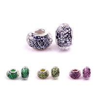 European Resin Beads, with Iron, Lantern, silver color plated, DIY, more colors for choice, 8.50x14mm, Approx 100PCs/Bag, Sold By Bag