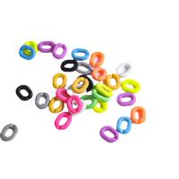 Akril Povezivanje Prsten, obojen, možete DIY, više boja za izbor, 18x23mm, 100računala/Torba, Prodano By Torba